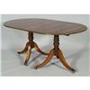 Image 1 : REGENCY STYLE TWIN PEDESTAL DINING TABLE late