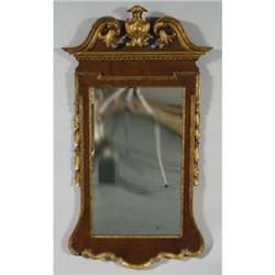 GEORGE III STYLE PARCEL GILT MIRROR, 52" long