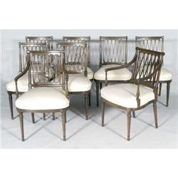 SET OF 8 GEORGE III STYLE DINING CHAIRS attri