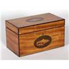 Image 1 : ENGLISH SATINWOOD TEA CADDY, fitted with two