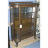 Image 1 : OAK PAW FOOT CHINA CABINET, with mirrored bac