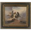 Image 1 : FRENCH SCHOOL 8"x10" oil on board Military Ba