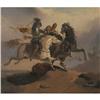 Image 2 : FRENCH SCHOOL 8"x10" oil on board Military Ba