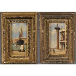 P. SARTI (ITALIAN SCHOOL), a pair of 10"x5" o