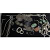 Image 1 : TRAY LOT OF ESTATE JEWELRY, including jade, p