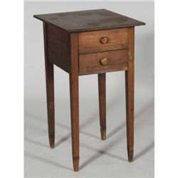 TWO DRAWER STAND with tapered legs, early 19t