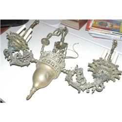 CAST BRASS CHANDELIER