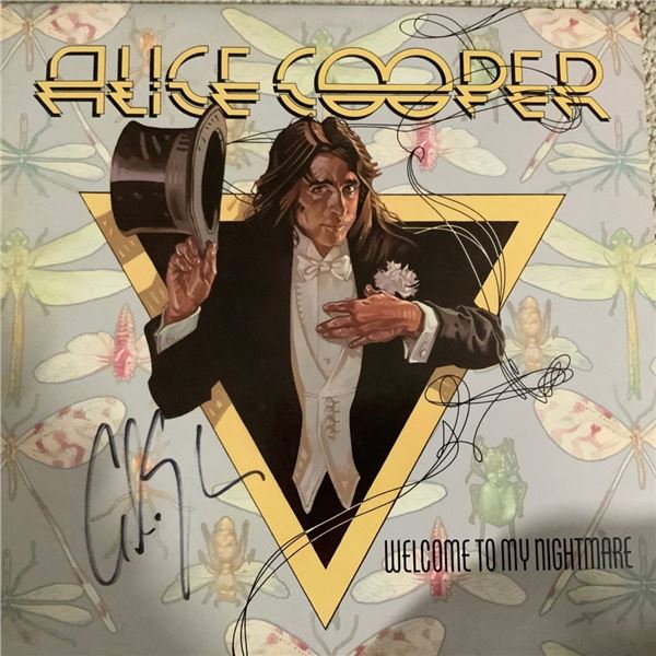 Signed Alice Cooper Welcome To My Nightmare Album Cover