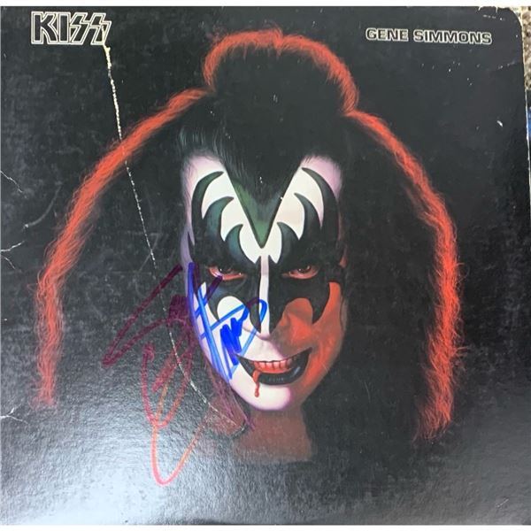 Signed Kiss Gene Simmons Solo Album