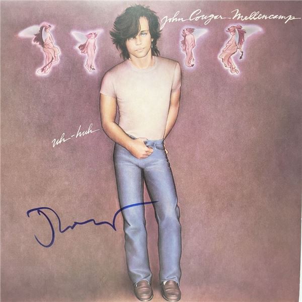 Signed John Cougar Mellencamp uh-Huh Album Cover