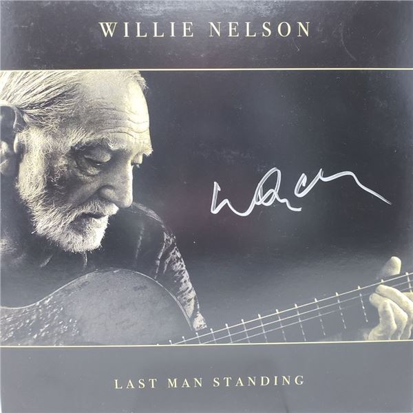 Willie Nelson Signed Last Man Standing Album Cover