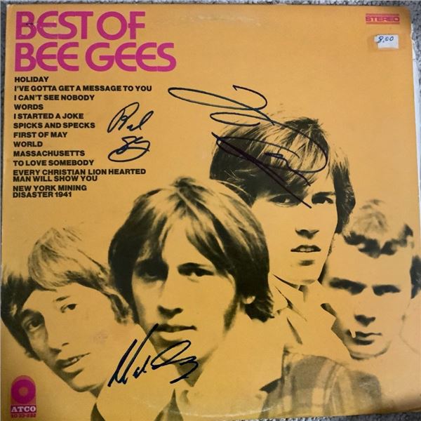 Signed Best Of Bee Gees Album Cover