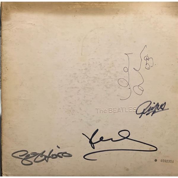 Signed Beatles White Album Cover