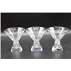 Image 2 : Set of (3) Steuben Tear drop Martini Glasses