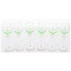 Image 2 : Set of (6) Steuben Clear to Green Wine Goblets
