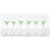 Image 5 : Set of (6) Steuben Clear to Green Wine Goblets