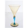 Image 3 : Set of (8) Steuben Amber & Celeste Blue Goblets
