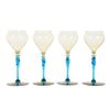 Image 1 : Set of (4) Steuben Amber & Celeste Blue Glasses