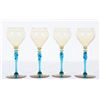 Image 9 : Set of (4) Steuben Amber & Celeste Blue Glasses
