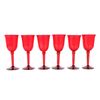 Set of (6) Steuben Selenium  Red Wine Glasses