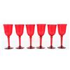 Image 6 : Set of (6) Steuben Selenium  Red Wine Glasses