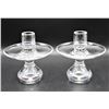 Image 1 : Pair of Steuben Glass 'Tear Drop' Candlesticks