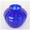 Image 2 : Steuben Cobalt Ribbed Art Glass Vase