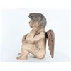 Image 7 : Hand-Carved Seated Cherub Figure