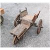Image 2 : Antique Wood Rustic Wheelbarrow / Wagon