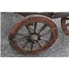 Image 7 : Antique Wood Rustic Wheelbarrow / Wagon