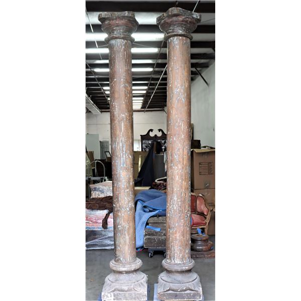 Pair of Palace-Sized Antique Architectural Columns