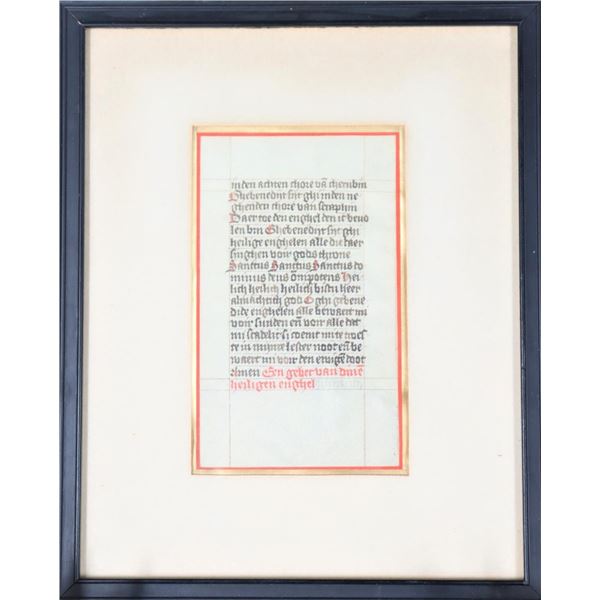 Illuminated Manuscript Leaf