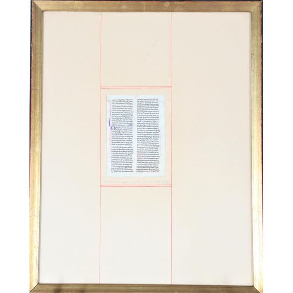 Illuminated Manuscript Mss Leaf