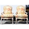 Image 9 : Pair of Hand-Carved Wooden & Upholstered Chairs