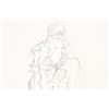 Image 3 : Signed Pencil Drawing of a Woman