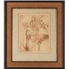 Image 1 : Framed Etching, 'Family Group', Signed