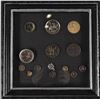 Image 2 : (2) Vintage Button Collections, Framed