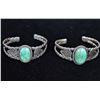 Image 1 : (2) New Mexico Silver & Turquoise Cuff Bracelets