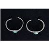 Image 2 : (2) New Mexico Silver & Turquoise Cuff Bracelets