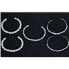 Image 1 : (5) Silver Metal Bangle Bracelets