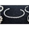 Image 3 : (5) Silver Metal Bangle Bracelets