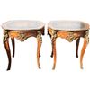 Image 1 : Pair of Inlaid Ormolu Mounted French Style Tables