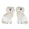 Pair Staffordshire Dog Figures w Coralene Work