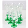 Image 2 : (6) Hand-blown Fluted Goblets