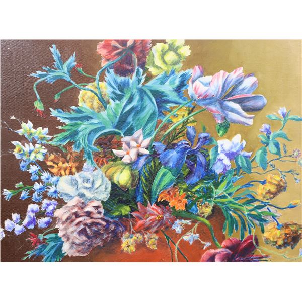 Floral Still Life, Oil on Canvas