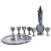 Image 1 : Set of Stone Tray w/ Chalices & Drink Vessel