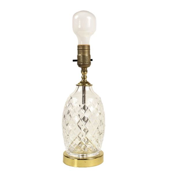 Cut Glass & Brass Table Lamp