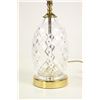 Image 2 : Cut Glass & Brass Table Lamp