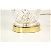 Image 3 : Cut Glass & Brass Table Lamp