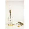Image 4 : Cut Glass & Brass Table Lamp